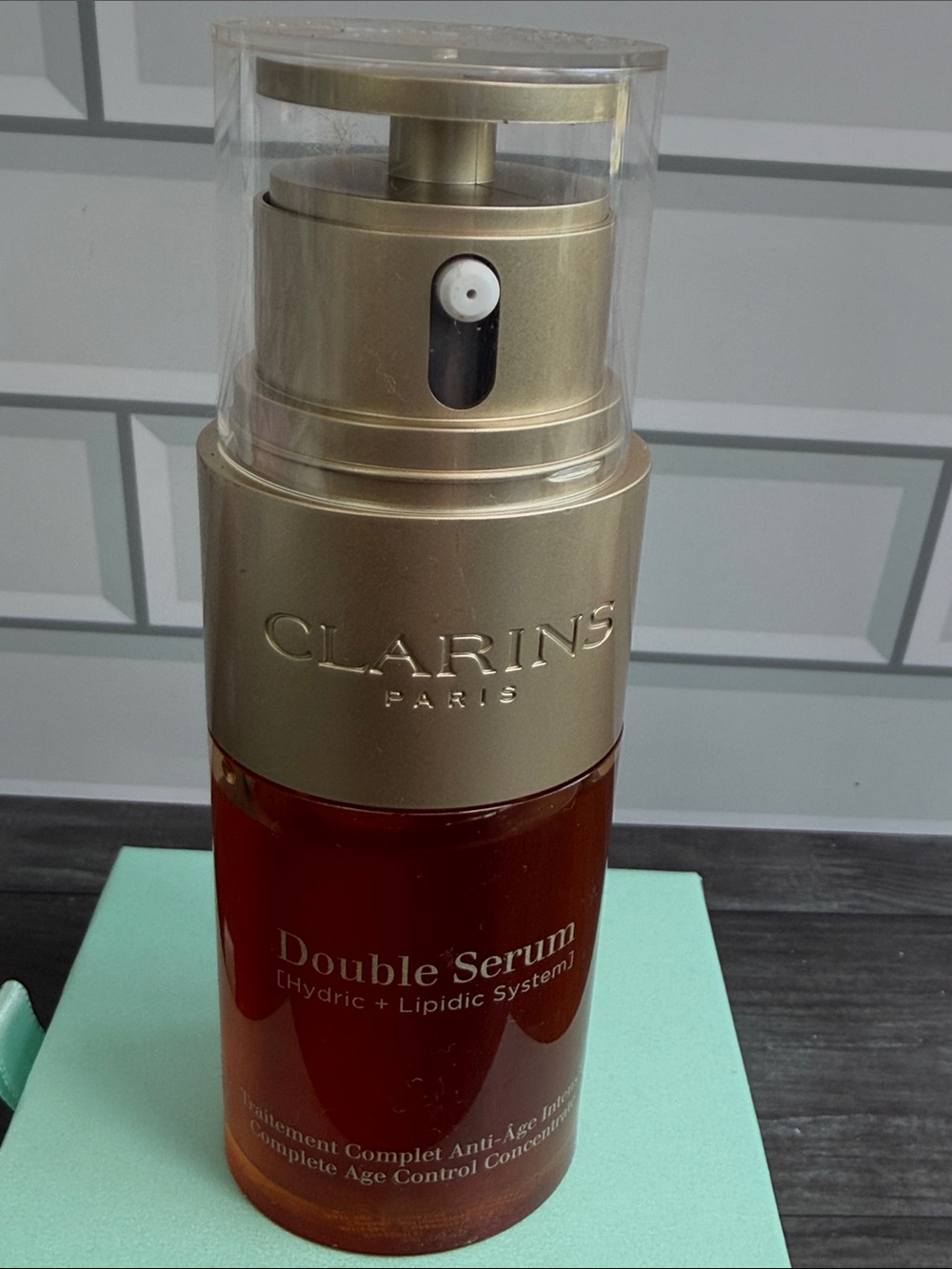 Clarins Gold and Amber Double Serum Pump Bottle